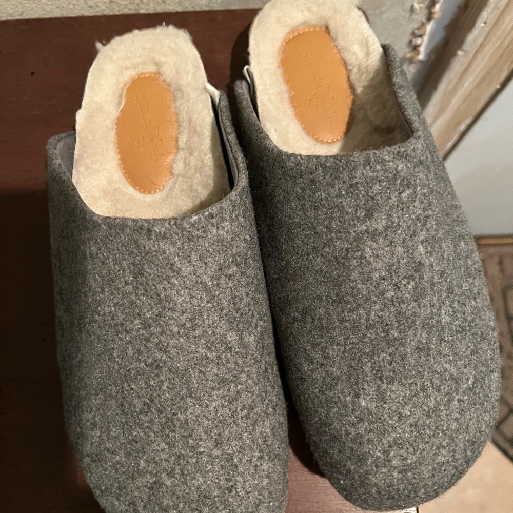 Gray Fleece-Lined cloggs
